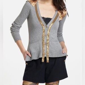 Anthropologie Vermeil Stream Cashmere Cardigan‎ Sweater by Yellow Bird Size M